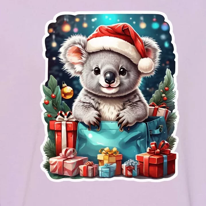 Christmas Koala Bear Garment-Dyed Sweatshirt