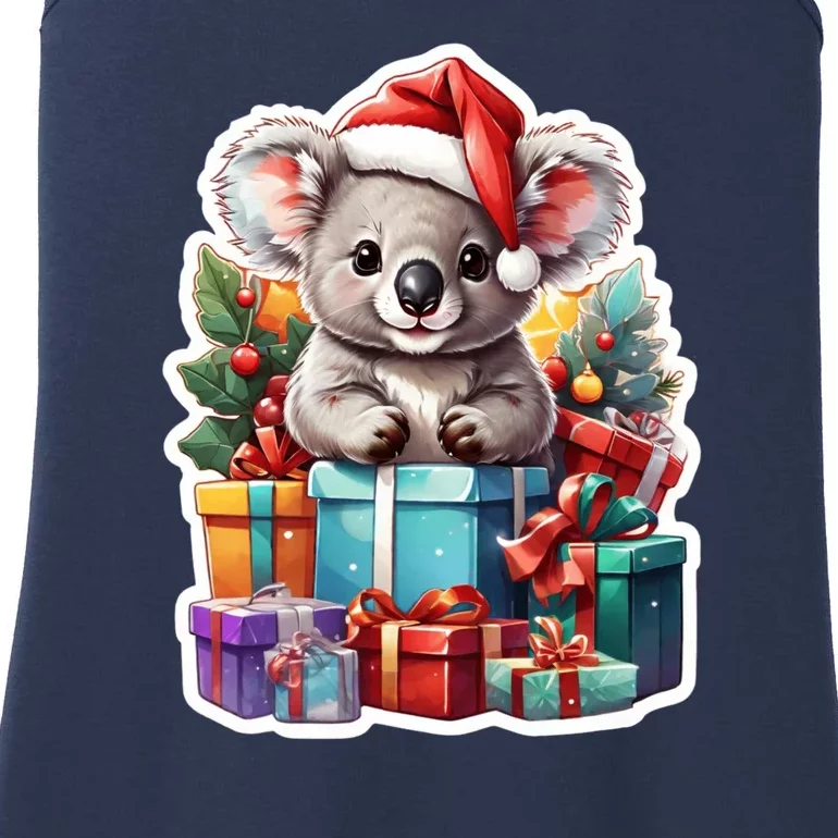 Christmas Koala Bear Ladies Essential Tank