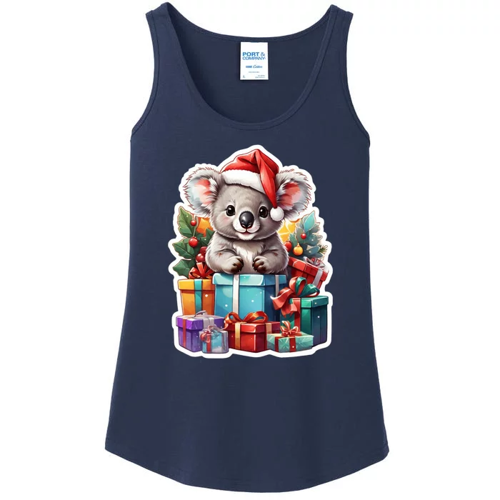 Christmas Koala Bear Ladies Essential Tank