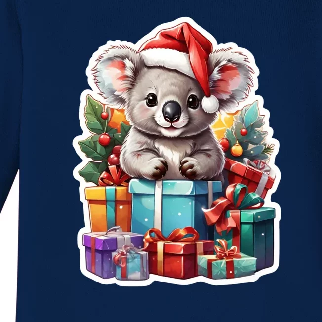 Christmas Koala Bear Baby Long Sleeve Bodysuit