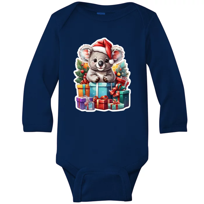 Christmas Koala Bear Baby Long Sleeve Bodysuit