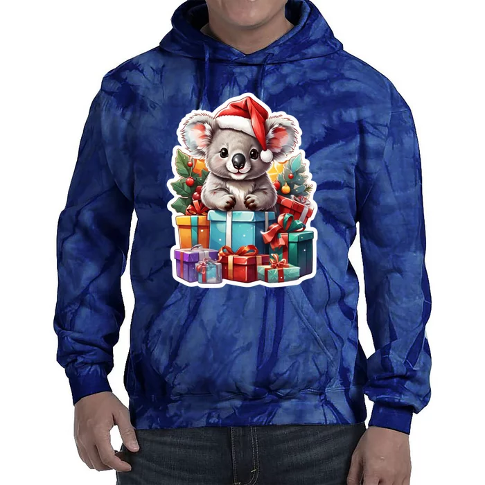 Christmas Koala Bear Tie Dye Hoodie