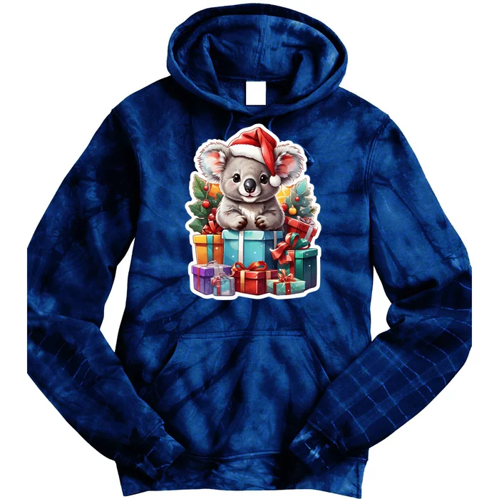 Christmas Koala Bear Tie Dye Hoodie