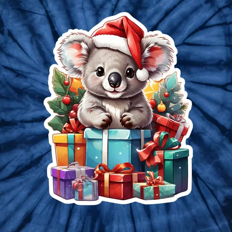 Christmas Koala Bear Tie-Dye T-Shirt