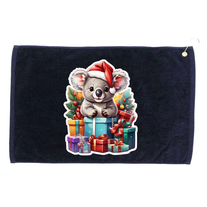 Christmas Koala Bear Grommeted Golf Towel