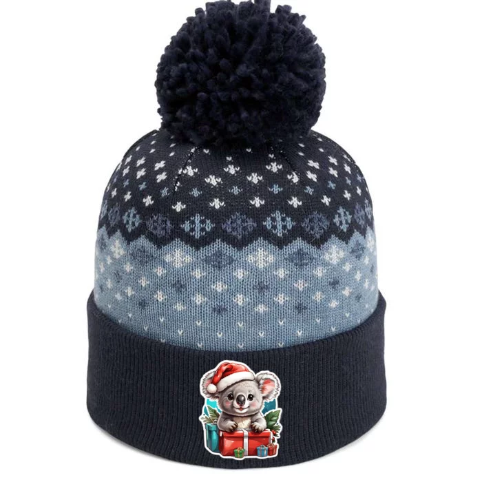 Christmas Koala Bear The Baniff Cuffed Pom Beanie