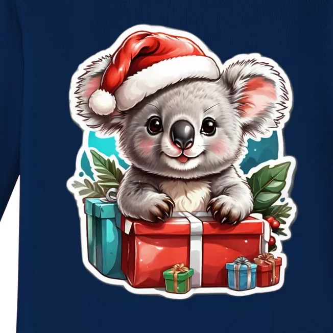 Christmas Koala Bear Baby Long Sleeve Bodysuit