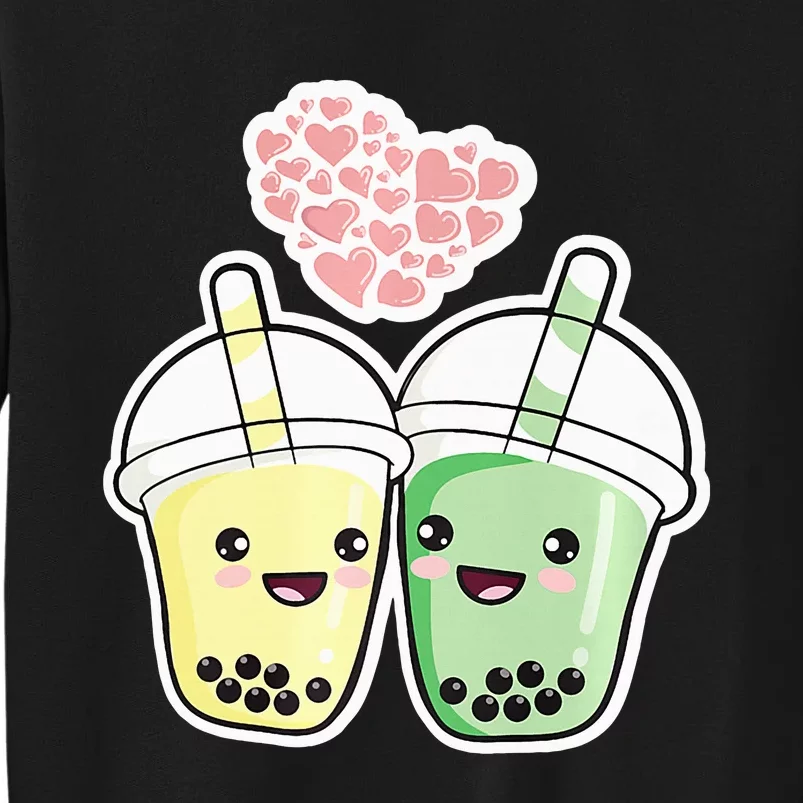 Cute Kawaii Boba Bubble Tea Tall Sweatshirt