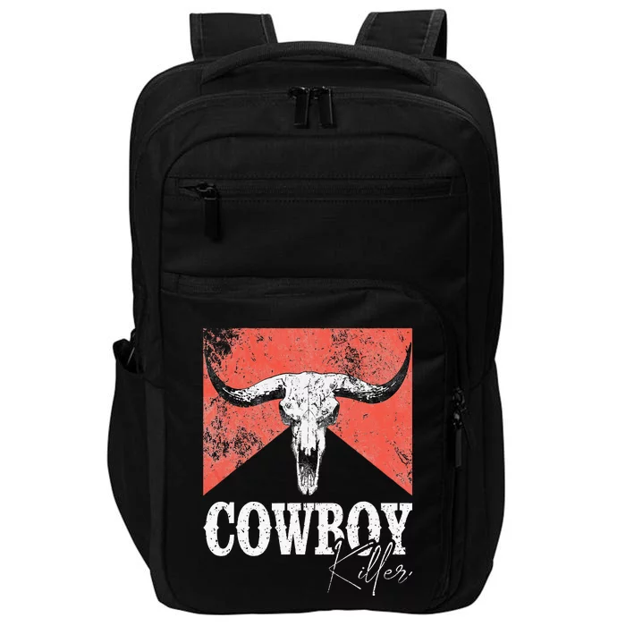 Cowboy Killers Bull Skull Howdy Punchy Western Impact Tech Backpack