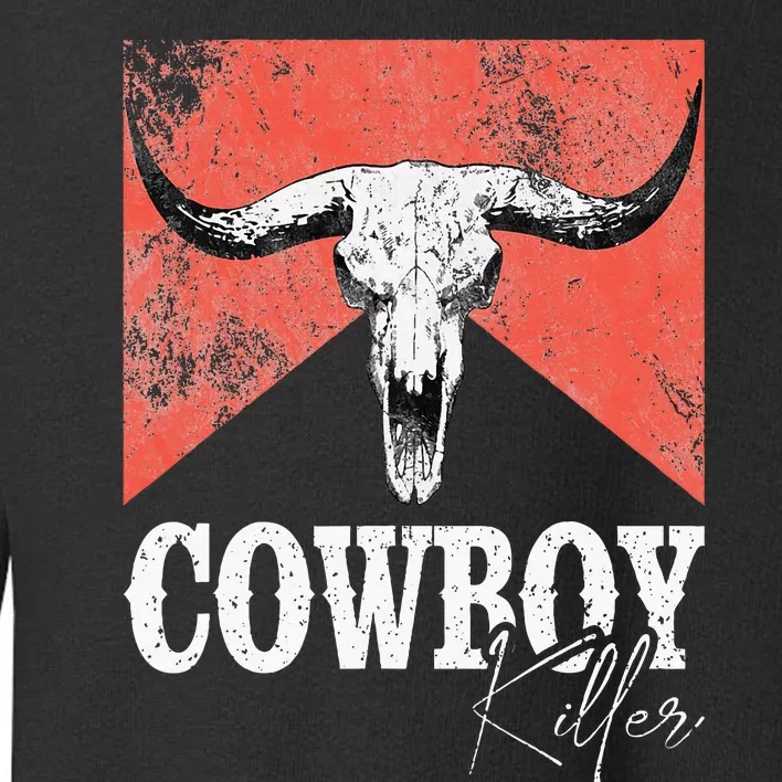 Cowboy Killers Bull Skull Howdy Punchy Western Toddler Sweatshirt