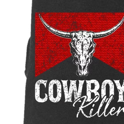 Cowboy Killers Bull Skull Howdy Punchy Western Country Music Doggie 3-End Fleece Hoodie