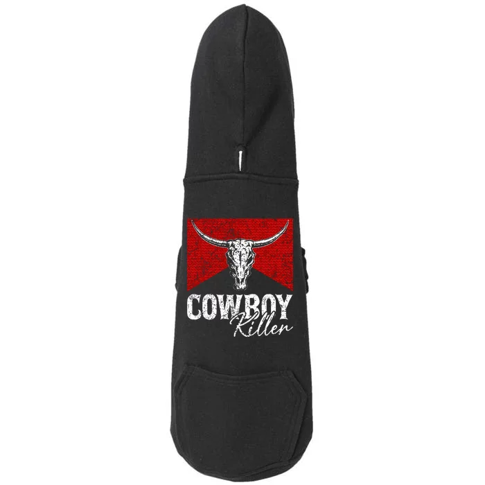 Cowboy Killers Bull Skull Howdy Punchy Western Country Music Doggie 3-End Fleece Hoodie