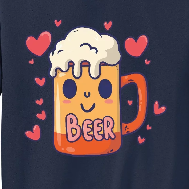 Cute Kawaii Beer Mug Beer Love Sweatshirt