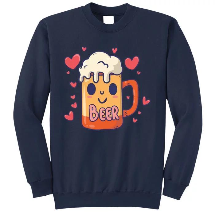 Cute Kawaii Beer Mug Beer Love Sweatshirt