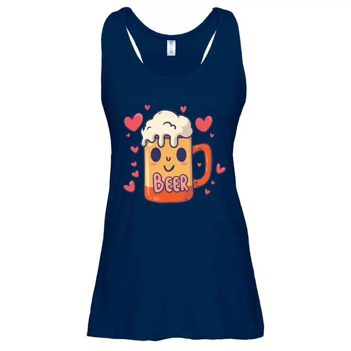 Cute Kawaii Beer Mug Beer Love Ladies Essential Flowy Tank