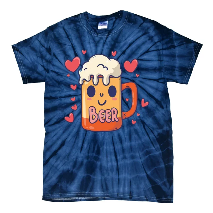 Cute Kawaii Beer Mug Beer Love Tie-Dye T-Shirt