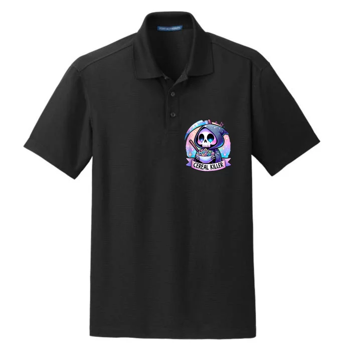 Cereal Killer Breakfast Cereal Bowl Cereals Skull Skeleton Dry Zone Grid Performance Polo