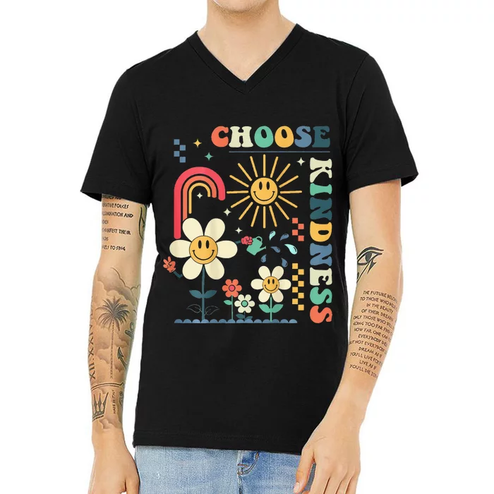 Choose Kindness Be Kind Inspirational V-Neck T-Shirt