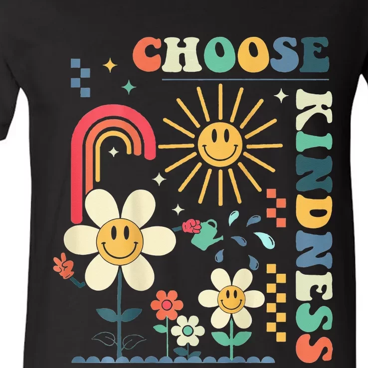 Choose Kindness Be Kind Inspirational V-Neck T-Shirt