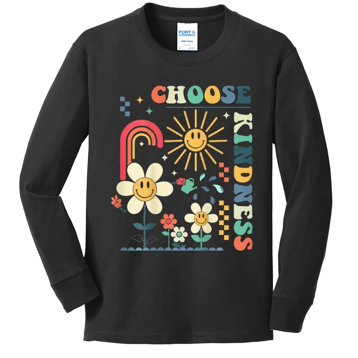 Choose Kindness Be Kind Inspirational Kids Long Sleeve Shirt