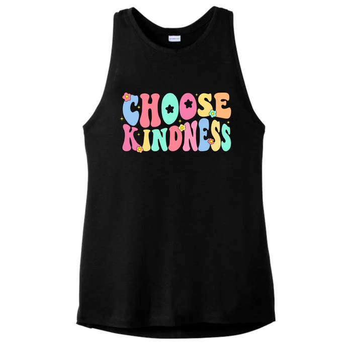 Choose Kindness Be Kind Inspirational Teacher Ladies Tri-Blend Wicking Tank