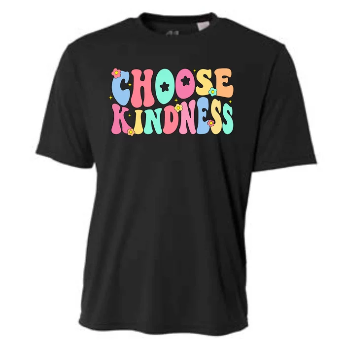 Choose Kindness Be Kind Inspirational Teacher Cooling Performance Crew T-Shirt