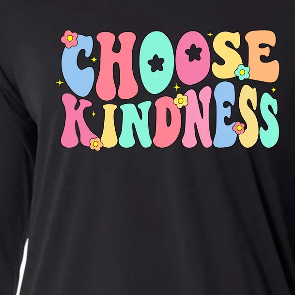 Choose Kindness Be Kind Inspirational Teacher Cooling Performance Long Sleeve Crew