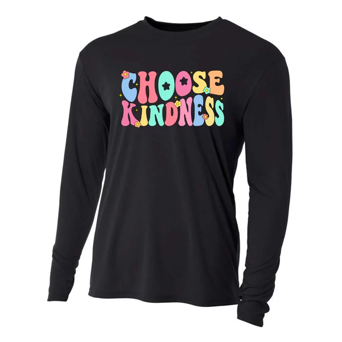 Choose Kindness Be Kind Inspirational Teacher Cooling Performance Long Sleeve Crew