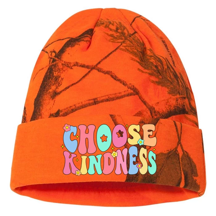 Choose Kindness Be Kind Inspirational Teacher Kati - 12in Camo Beanie