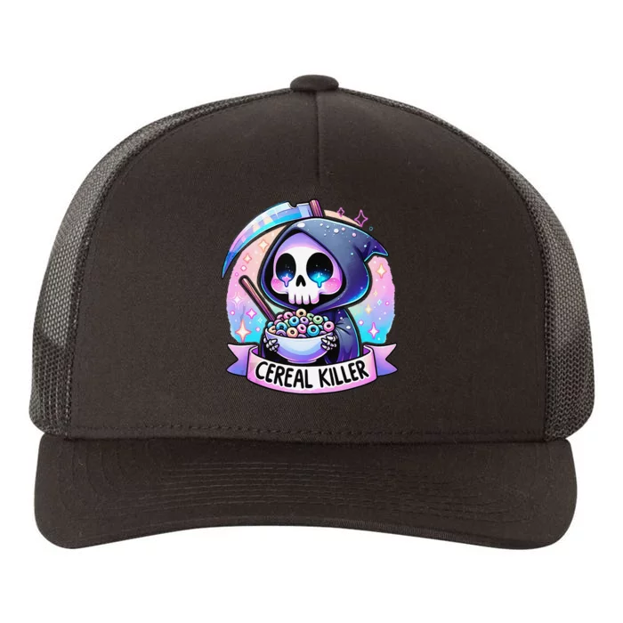 Cereal Killer Breakfast Cereal Bowl Cereals Skull Skeleton Gift Yupoong Adult 5-Panel Trucker Hat