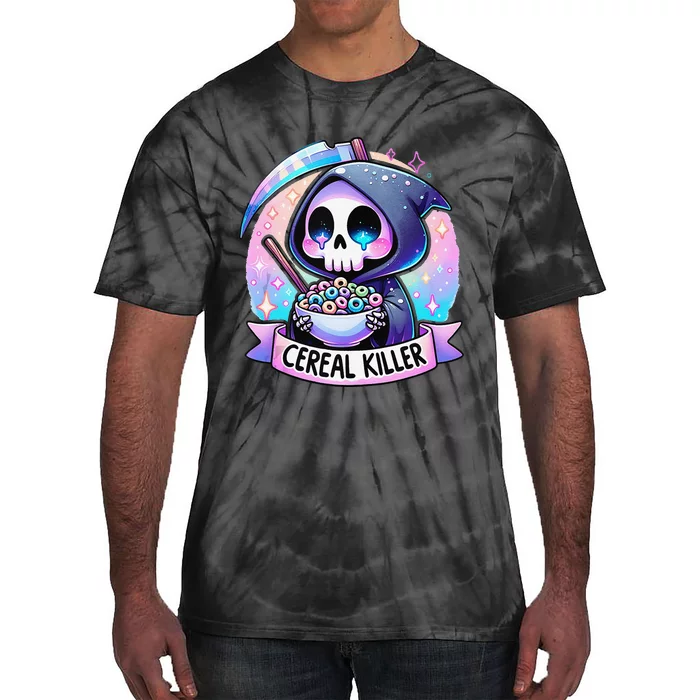 Cereal Killer Breakfast Cereal Bowl Cereals Skull Skeleton Gift Tie-Dye T-Shirt