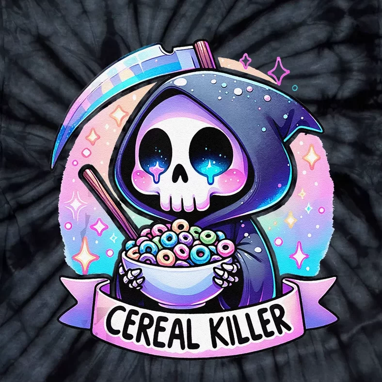 Cereal Killer Breakfast Cereal Bowl Cereals Skull Skeleton Gift Tie-Dye T-Shirt