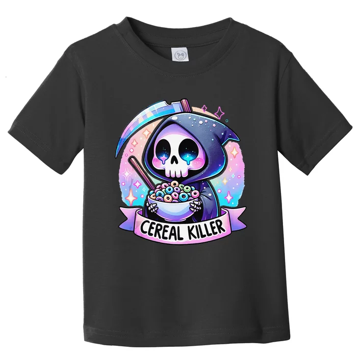 Cereal Killer Breakfast Cereal Bowl Cereals Skull Skeleton Gift Toddler T-Shirt