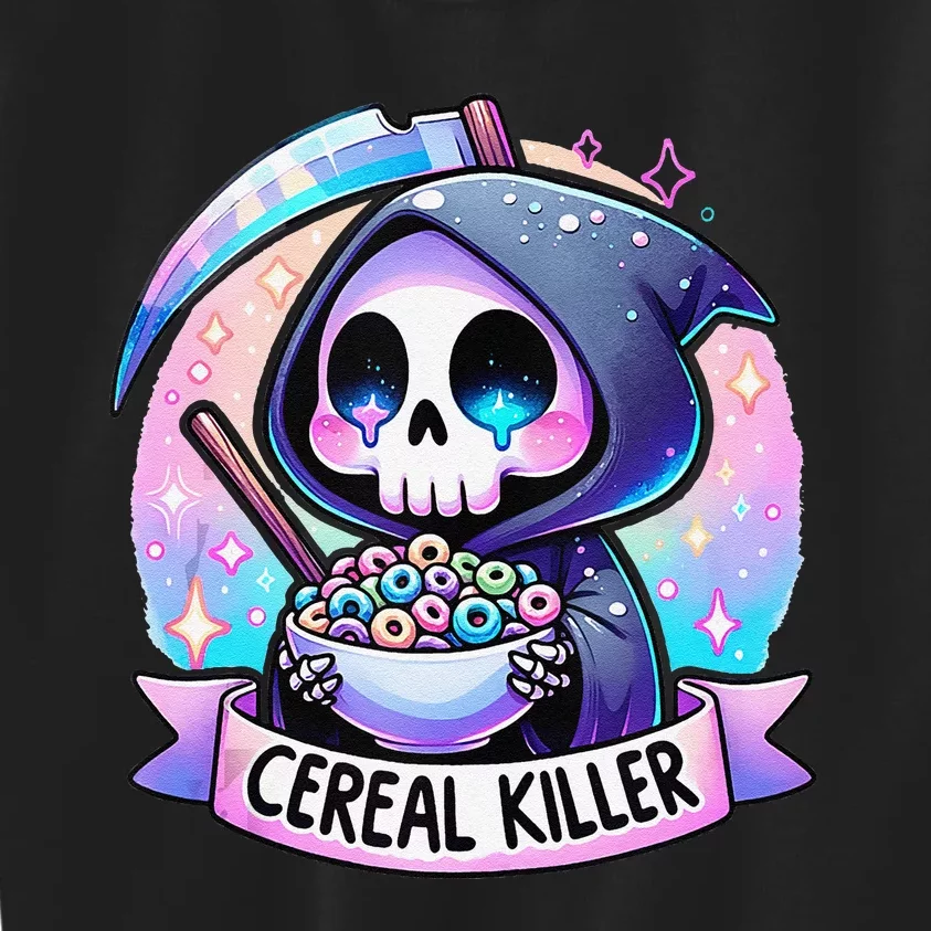 Cereal Killer Breakfast Cereal Bowl Cereals Skull Skeleton Gift Kids Sweatshirt