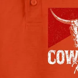 Cowboy Killers Bull Skull Howdy Punchy Western Dry Zone Grid Performance Polo