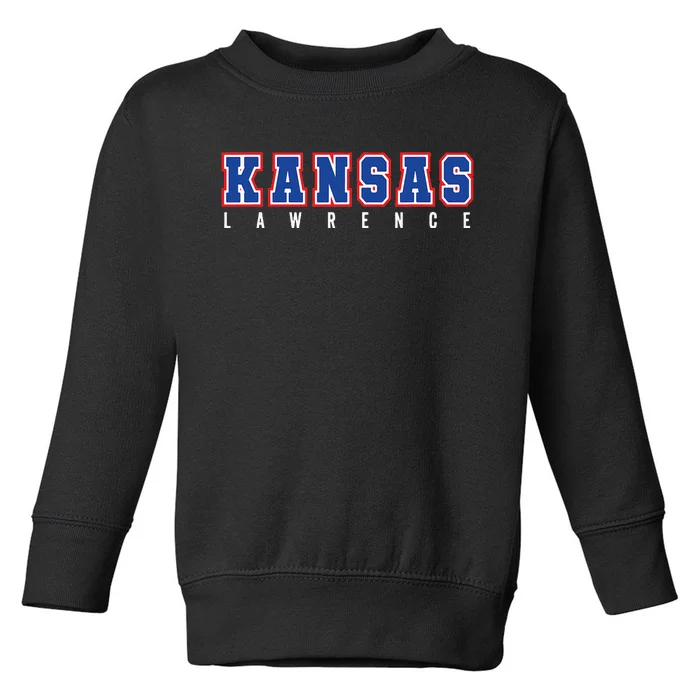 Cool KANSAS Blue & Red Kansas All Caps KANSAS Old School Toddler Sweatshirt