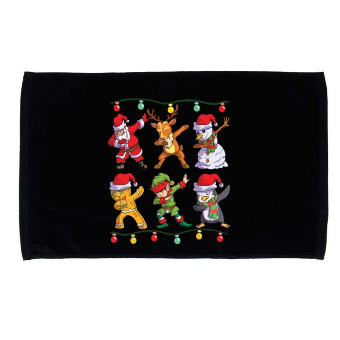 Christmas Kids Boy Dabbing Santa Deer Friends Xmas Microfiber Hand Towel