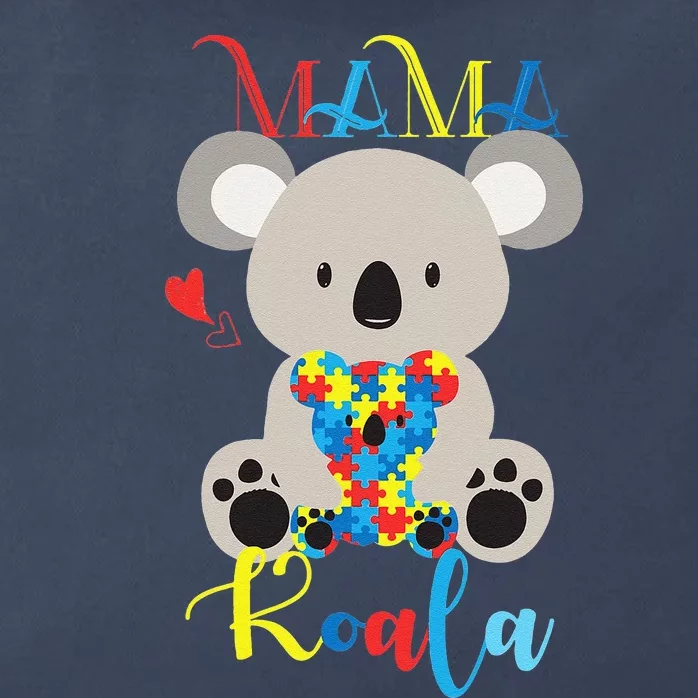 Cute Koala Bear Lovers Autism Mama Bear Koala Puzzle Baby Zip Tote Bag