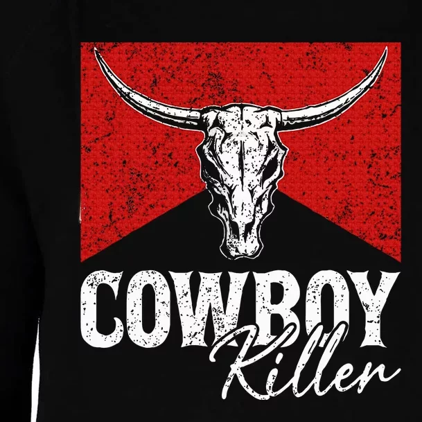 Cowboy Killers Bull Skull Howdy Womens Funnel Neck Pullover Hood