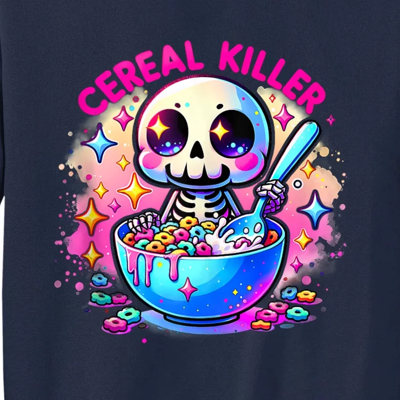 Cereal Killer Breakfast Cereal Bowl Cereals Skull Skeleton Halloween Costumes Tall Sweatshirt