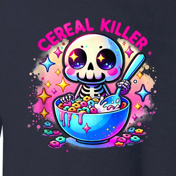 Cereal Killer Breakfast Cereal Bowl Cereals Skull Skeleton Halloween Costumes Toddler Sweatshirt