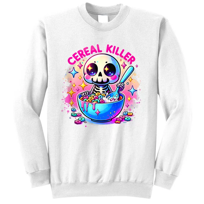 Cereal Killer Breakfast Cereal Bowl Cereals Skull Skeleton Halloween Costumes Sweatshirt