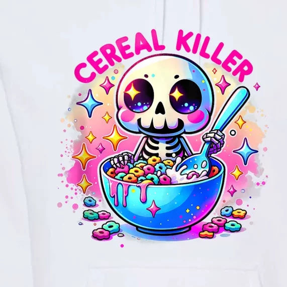 Cereal Killer Breakfast Cereal Bowl Cereals Skull Skeleton Halloween Costumes Premium Hoodie