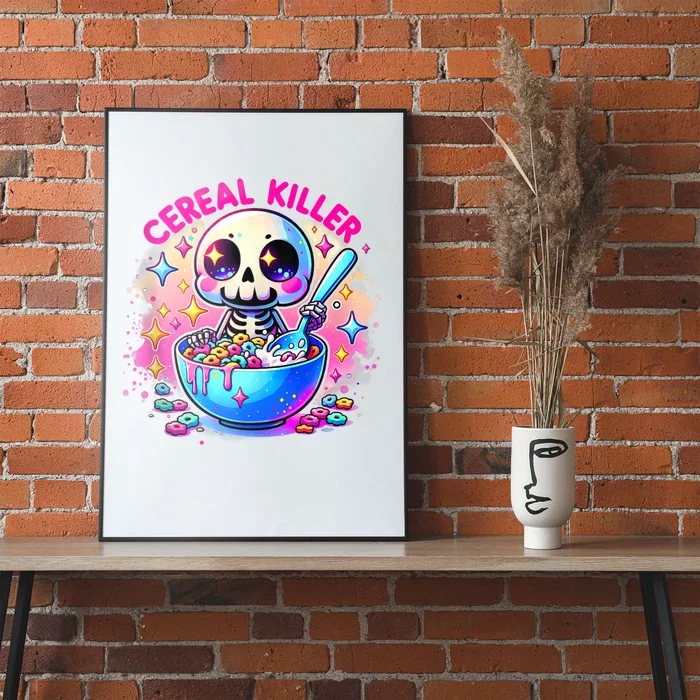 Cereal Killer Breakfast Cereal Bowl Cereals Skull Skeleton Halloween Costumes Poster