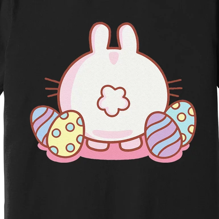 Cute Kawaii Bunny Butt Happy Easter Premium T-Shirt