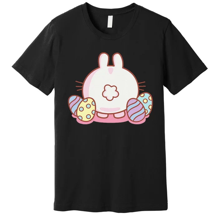 Cute Kawaii Bunny Butt Happy Easter Premium T-Shirt