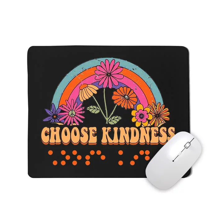 Choose Kindness Braille Visually Impaired Teacher TVI Retro Mousepad