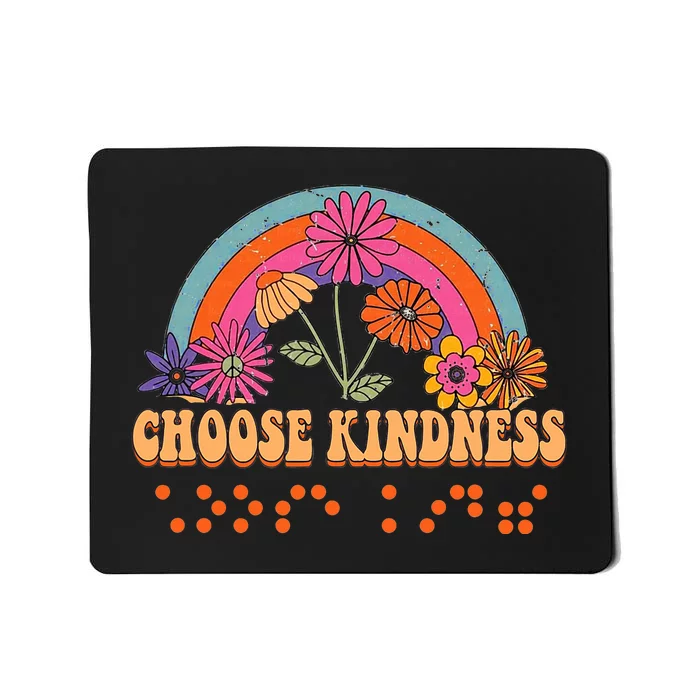 Choose Kindness Braille Visually Impaired Teacher TVI Retro Mousepad