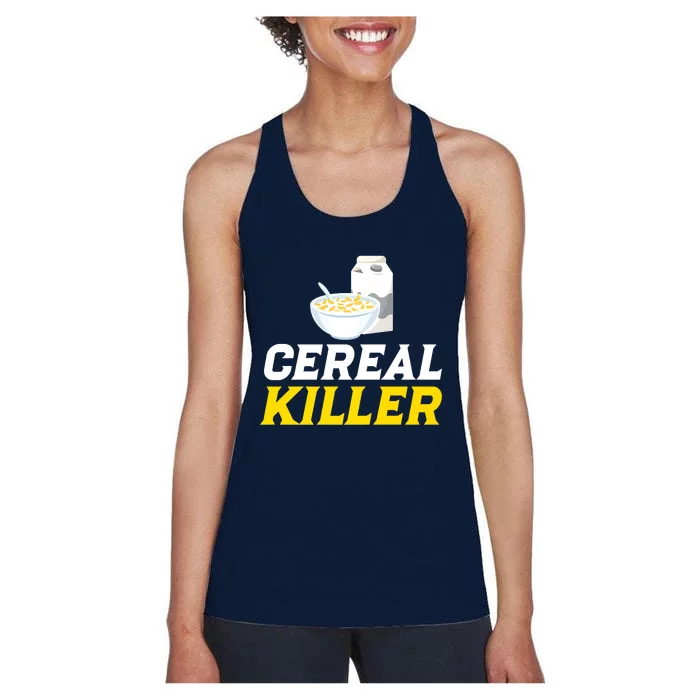 Cereal Killer Breakfast Lover Funny Women's Racerback Tank