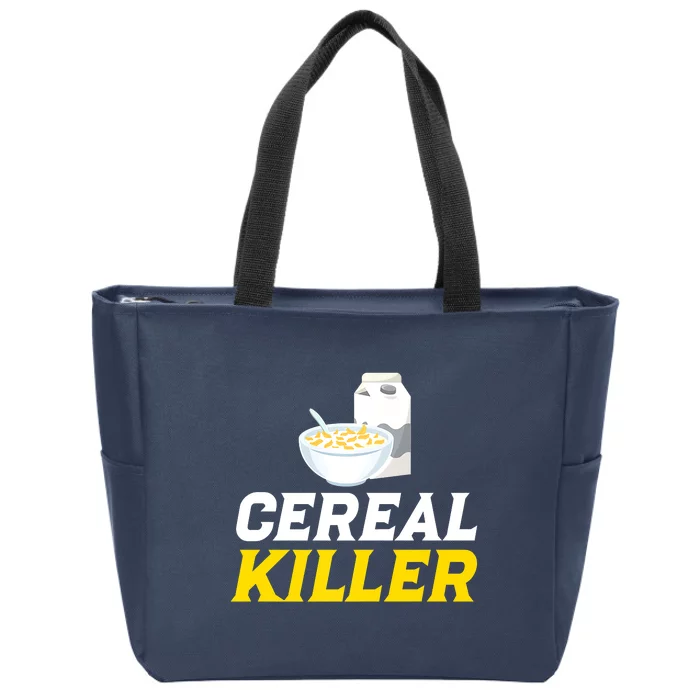 Cereal Killer Breakfast Lover Funny Zip Tote Bag